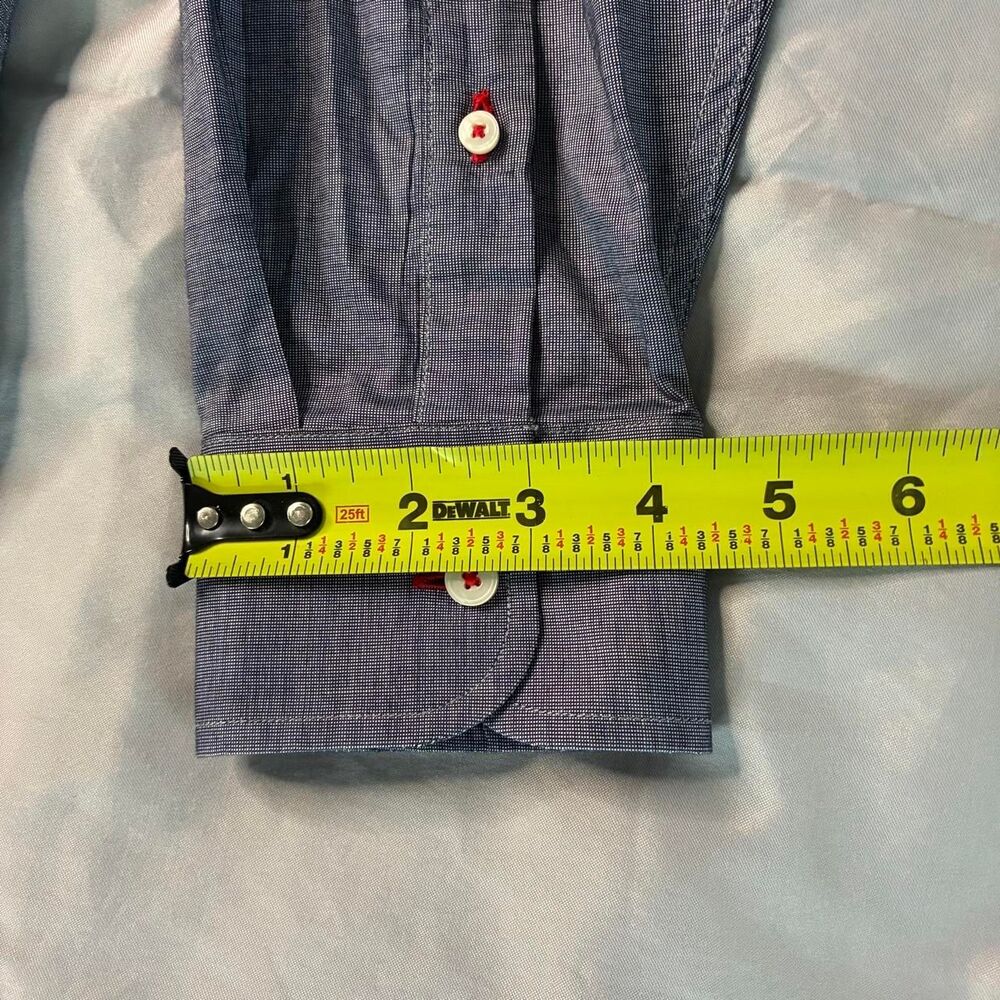 UNTUCKit Gray Chambray Button Up Shirt Men’s Large Long Sleeve 100% Cotton - Picture 8 of 8